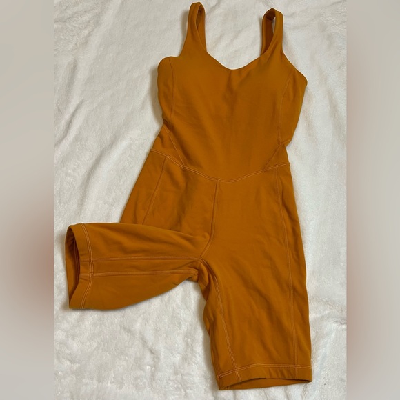 Lululemon Align Bodysuit 8" Gold Color Jumpsuit Romper One Piece Size 2 - Picture 4 of 6